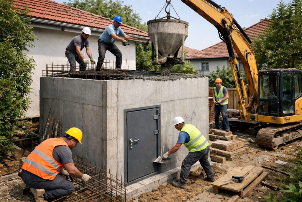 בנייה של ממד בחצר פרטית - תמונה להמחשה - ברנ הנדסה בעמ - קונסטרוקטור מנוסה