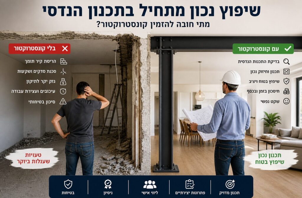 שיפוץ דירה מתחיל בעיצוב, אבל מוכרע בהנדסה - ברנ הנדסה - תמונה להמחשה